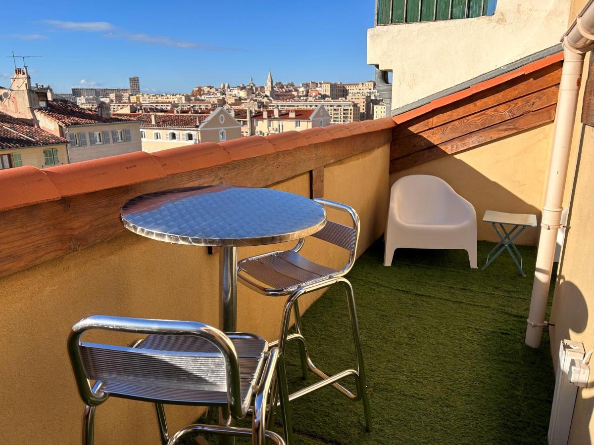 Loft Moderne Vue Vieux Port Terrasse Rooftop Apartment Marseille Luaran gambar
