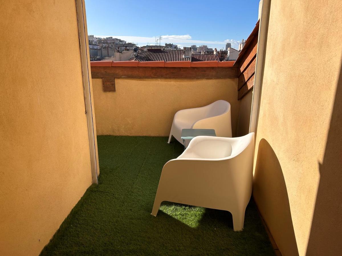 Loft Moderne Vue Vieux Port Terrasse Rooftop Apartment Marseille Luaran gambar