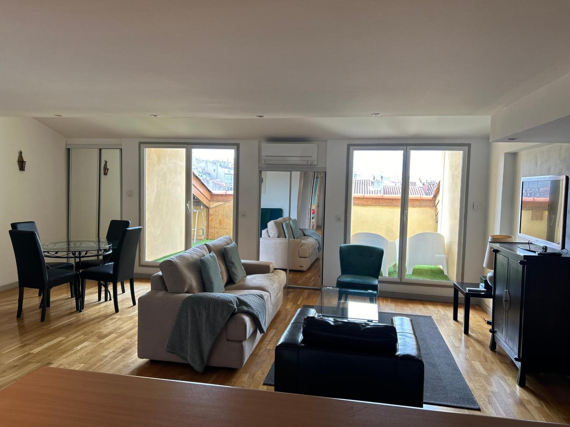 Loft Moderne Vue Vieux Port Terrasse Rooftop Apartment Marseille Luaran gambar